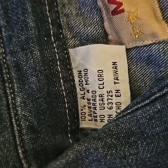 VTG MILANO BAY Cherub Embellished Denim Button Down Shacket Shirt - Picture 11 of 12